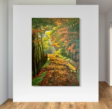 Pintura titulada "Golden autumn" por Lara Wasiljewa, Obra de arte original, Oleo