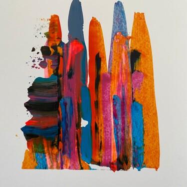 Schilderij getiteld "Abstract colored co…" door Larisa Bogdanova, Origineel Kunstwerk, Acryl
