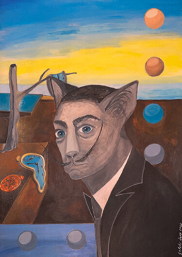 「Dalí」というタイトルの絵画 Larisa Galetiiによって, オリジナルのアートワーク, アクリル