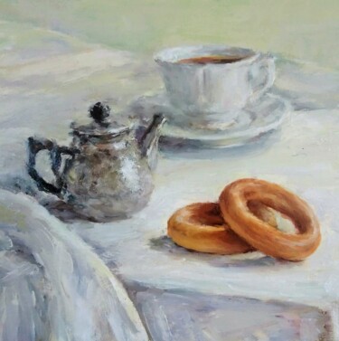 绘画 标题为“Натюрморт "Чай с ба…” 由Лариса Корзникова, 原创艺术品, 油