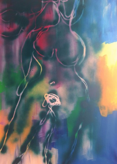 Peinture intitulée "Woman" par Larisa Siverina, Œuvre d'art originale, Acrylique
