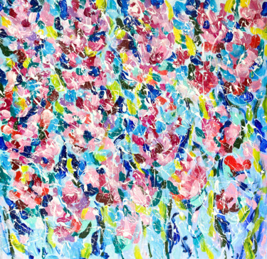 Painting titled "Spring flowers" by Larisa Siverina, Original Artwork, Acrylic