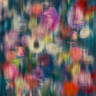 Digitale Kunst mit dem Titel "Blurred garden" von Larisa Siverina, Original-Kunstwerk, Digitale Collage