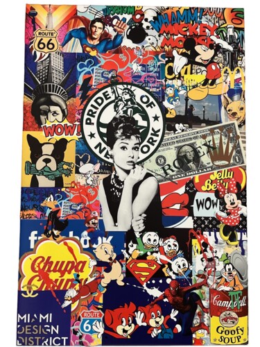 Collages titled "Audrey Hepburn New…" by Larissa Becker, Original Artwork, Collages