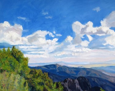 "Sandia Peak Sky" başlıklı Tablo Herscovitch Larry tarafından, Orijinal sanat, Petrol Ahşap Sedye çerçevesi üzerine monte ed…