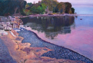 Картина под названием "Lake Ontario shore…" - Herscovitch Larry, Подлинное произведение искусства, Масло