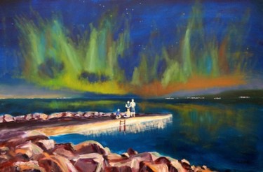 Painting titled "Mystical Evening on…" by Herscovitch Larry, Original Artwork, Oil