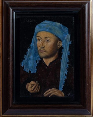 제목이 "Мужчина в голубом ш…"인 미술작품 Larysa Stepaniuk로, 원작, 기름