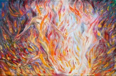 Painting titled "Flames-of-love.jpg" by Larysa Jaromska, Original Artwork