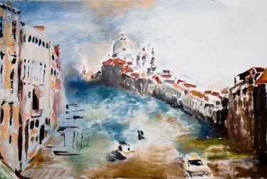 Painting titled "Canal Grande" by Larysa Jaromska, Original Artwork
