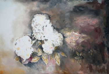 Painting titled "Hortensia" by Larysa Jaromska, Original Artwork