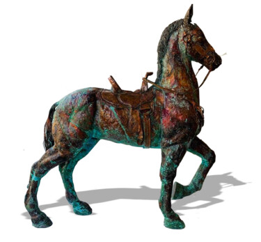 Sculpture titled "Knight's Mate" by Lasantha Epasinghe, Original Artwork, Metals