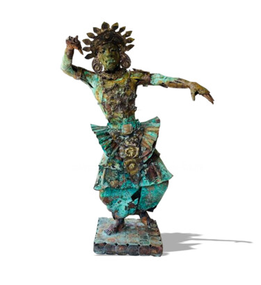 Escultura titulada "Cultural Dancer" por Lasantha Epasinghe, Obra de arte original, Metales