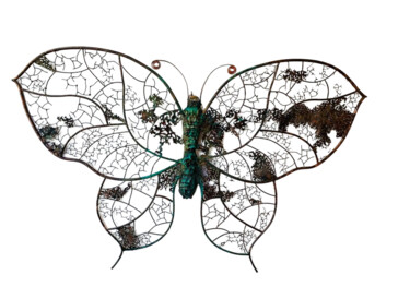 Escultura intitulada "Butterfly's Beauty" por Lasantha Epasinghe, Obras de arte originais, Metais