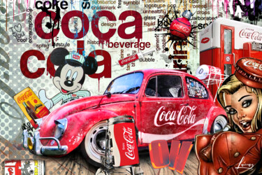 「Coca Cox」というタイトルのデジタルアーツ Lascazによって, オリジナルのアートワーク, 写真モンタージュ
