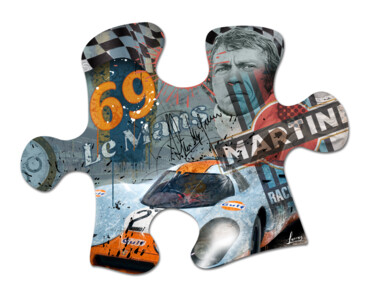 Γλυπτική με τίτλο "Le Mans" από Lascaz, Αυθεντικά έργα τέχνης, Αλουμίνιο