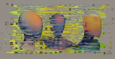 "The electromagnetic…" başlıklı Tablo Laszlo De Somogyi tarafından, Orijinal sanat, Dijital Resim Ahşap Sedye çerçevesi üzer…