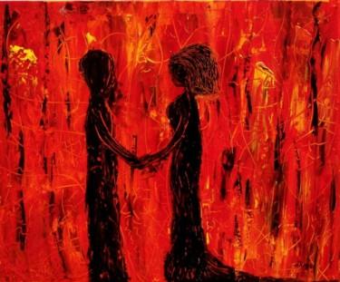Peinture intitulée "Le couple" par Chrystelle Belly, Œuvre d'art originale, Acrylique