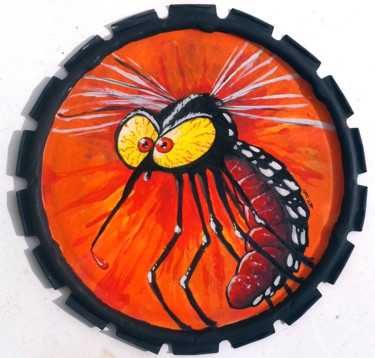 Pintura intitulada "Aedes albopictus" por Jean-François Hirsch, Obras de arte originais, Acrílico
