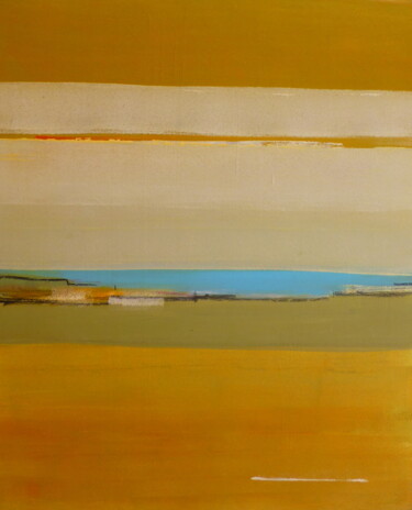 Painting titled "Littoral" by Patricia Garreau, Original Artwork, Acrylic Mounted on Wood Stretcher frame