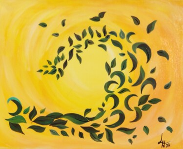 Ζωγραφική με τίτλο "Gone with the wind" από Latifa El Hachem, Αυθεντικά έργα τέχνης, Ακρυλικό Τοποθετήθηκε στο Ξύλινο φορείο…