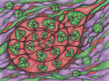 Dessin intitulée "Spiral of Life" par Valerii Latyshev, Œuvre d'art originale, Crayon