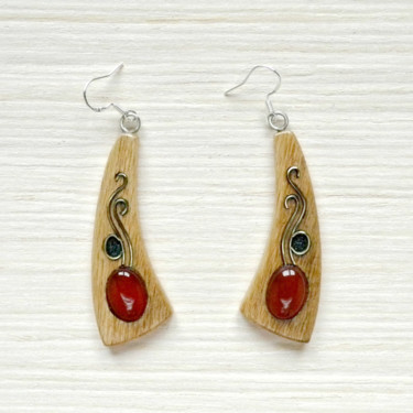 "Wooden earrings wit…" başlıklı Design Valerii Latyshev tarafından, Orijinal sanat, Takı