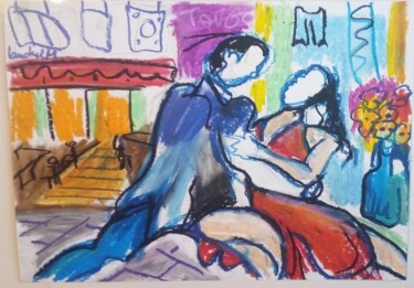 Desenho intitulada "Tango9" por Laudu, Obras de arte originais, Pastel