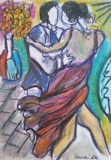 Disegno intitolato "Tango13" da Laudu, Opera d'arte originale, Pastello