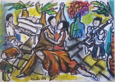 Disegno intitolato "Tango15" da Laudu, Opera d'arte originale, Pastello