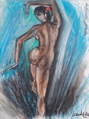 Dessin intitulée "Nu 8" par Laudu, Œuvre d'art originale, Pastel