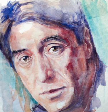 Pintura titulada "Al Pacino" por Laur Iduc, Obra de arte original, Acuarela