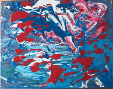 Schilderij getiteld "Marine Time" door Laura Casini, Origineel Kunstwerk, Acryl