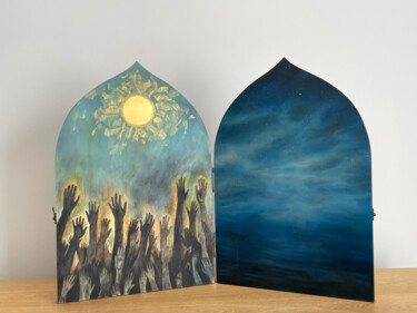 Malarstwo zatytułowany „The Reach for Light” autorstwa Laura Olenska, Oryginalna praca, Olej