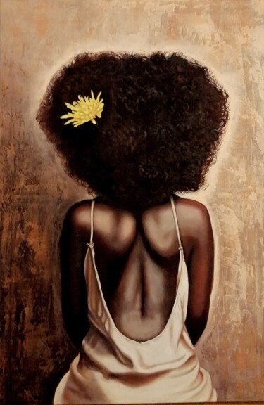 Peinture intitulée "Peonia gialla" par Laura Segatori, Œuvre d'art originale, Huile