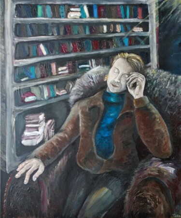 Schilderij getiteld "The Presence of Jan…" door Laura Tuča, Origineel Kunstwerk, Acryl