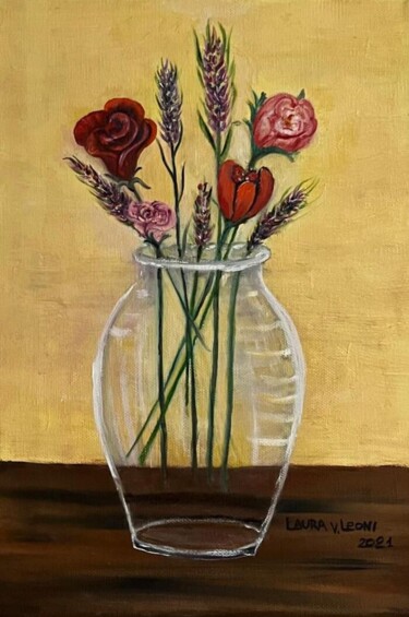 Peinture intitulée "Vase" par Laura Vila Leoni, Œuvre d'art originale, Huile