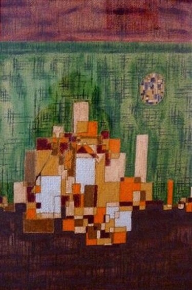 Painting titled "Ville d'élection" by Laure Barlet, Original Artwork, Oil