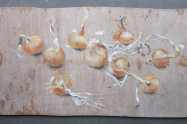 Peinture intitulée "Oignons à la plancha" par Laure Boin Watorek, Œuvre d'art originale