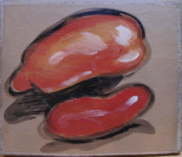 Peinture intitulée "duo de tomates au b…" par Laure Boin Watorek, Œuvre d'art originale