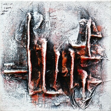 Malerei mit dem Titel "" Relief n°11 "" von Laure Dehouche, Original-Kunstwerk, Acryl Auf Keilrahmen aus Holz montiert