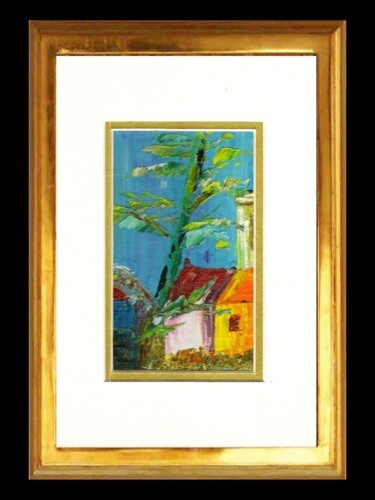 Картина под названием "TABLEAU PROVENCE PE…" - Laure Leprince, Подлинное произведение искусства, Масло