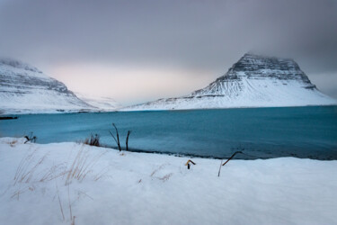 Fotografía titulada "Blue Fjord" por Laure Vignaux, Obra de arte original, Fotografía digital