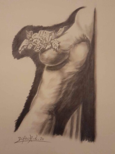 Drawing titled "Nature-elle." by Laurence Dufour, Original Artwork, Graphite