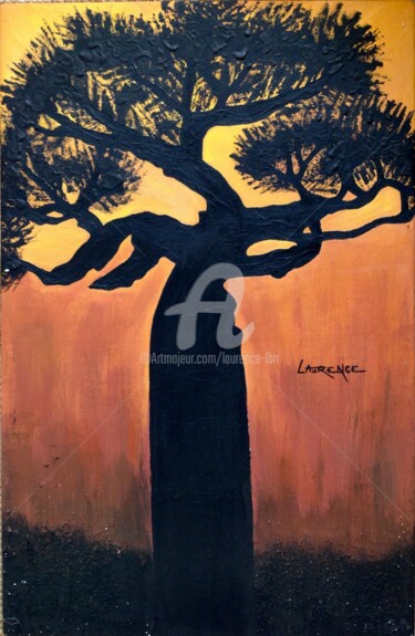 Painting titled "BAOBAB" by Laurence Lbn, Original Artwork, Acrylic