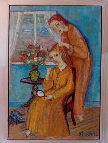 Painting titled "INTIMITE" by Laurence Mucheron, Original Artwork, Oil
