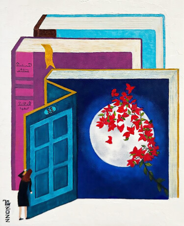 Картина под названием "Á livre ouvert" - Laurence Oeillet, Подлинное произведение искусства, Масло