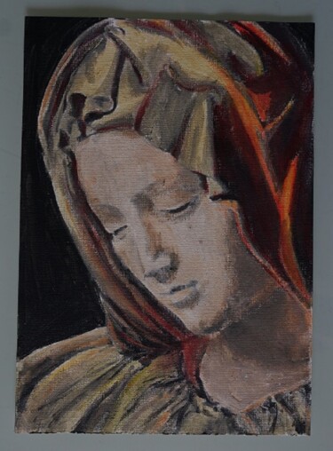 Schilderij getiteld "sainte vierge - sur…" door Laurence Servoin, Origineel Kunstwerk, Acryl