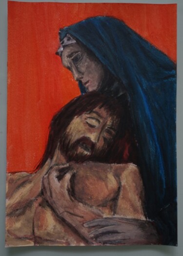 Peinture intitulée "la lamentation - la…" par Laurence Servoin, Œuvre d'art originale, Acrylique