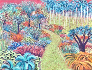 Painting titled "Botanic Garden - Me…" by Laurence Blanchard, Original Artwork, Oil